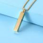 mingkejw Cremation Jewelry Bar Urn Necklaces for Ashes Stainless Steel Crystal Memorial Keepsake Jewelry Ash Pendants for Women Men