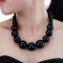 Fashion Large Big Simulated Pearl Statement Necklace Beads Chain Choker Collar Bib Necklace Earrings Jewelry Set