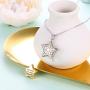 S925 Sterling Silver Cremation Urn Memorial Pendant Necklace with Hollow Urn Cremation Jewelry for Ashes