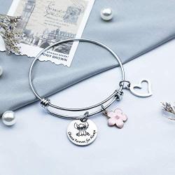 Ohana Bracelet Keychain Ohana Mean Ohana Jewelry with Hibiscus Flower Charm Gift for Women Girls
