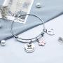 Ohana Bracelet Keychain Ohana Mean Ohana Jewelry with Hibiscus Flower Charm Gift for Women Girls