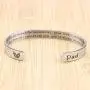 MEMGIFT Memorial Gifts Women, Inspirational Cuff Bangle Bracelets Inspirational Encouragement Bereavement Keepsake Loss of Loved One Remember Her Sympathy Condolence Engraved Secret Message