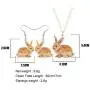 WEVENI Acrylic Easter Rabbit Bunny Jewelry Set Hare Earrings Necklace Pendant Sweet Gifts for Women Girls Ladies