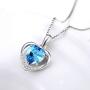 YAZILIND Eternal Love Heart Platinum Plated Cubic Zirconia Necklace Pendant Jewelry Gift for Her