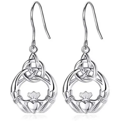 INFUSEU Sterling Silver Celtic Knot Dangle Earrings for Women Girls Irish Good Luck Charm Jewelry Gifts INFUSEU Sterling Silver Celtic Knot Dangle Earrings for Women Girls Irish Good Luck Charm Jewelry Gifts