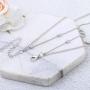 Yizaca Boho Layered Necklaces Silver Heart Clavicle Necklace Chain Choker Necklace Jewelry for Women and Girls