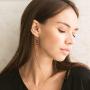 Handmade Resin Bar Tortoise Earrings for Women