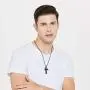 CHOLER Cross Necklace for Men Steel Pendant Lords Prayer Religious Necklace