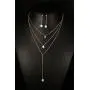 Mealguet Jewlery 3 Layers Multilayer Cubic Zirconia Charm Lariat Sexy Long Chain Y Necklace Dangle Earrings Jewelry Set Mealguet Jewlery 3 Layers Multilayer Cubic Zirconia Charm Lariat Sexy Long Chain Y Necklace Dangle Earrings Jewelry Set