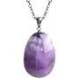 iSTONE Gemstone Crystal Necklace for Women Healing Stone Pendant Jewelry for Men Pendulum Divination Energy Healing Crystals Chakra Stones Necklace (20 Inches Stainless Steel Chain)