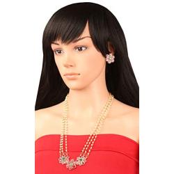 Touchstone Indian Bollywood Handcrafted Traditional Royal Mughal Kundan Polki Meenakari Enamel Colorful Wedding Designer Jewelry Long Necklace Set in Gold and Silver Tone for Women.