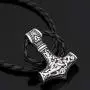 CANNE Thors Hammer Odin Mjolnir Viking Stainless Steel Necklace Pendant Norse Celtic Amulet Jewelry Necklace for Men Women CANNE Thors Hammer Odin Mjolnir Viking Stainless Steel Necklace Pendant Norse Celtic Amulet Jewelry Necklace for Men Women