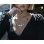 Savlano 925 Sterling Silver 3.5mm Herringbone Flat Snake Magic Chain Necklace with Gift Box for Men & Women - Made in Italy