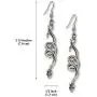 Coiled Snakes Serpents Silver Finish Pewter Dangle Earrings Coiled Snakes Serpents Silver Finish Pewter Dangle Earrings