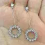 SBLING 18K Gold Plated or Platinum Plated Cubic Zirconia Round Circle Dangle Drop Earrings SBLING 18K Gold Plated or Platinum Plated Cubic Zirconia Round Circle Dangle Drop Earrings