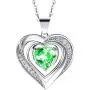 Hantaostyle Crystal Love Heart Pendant Necklaces for Women Mothers Day Birthstone Jewelry Gifts for girls Party/Birthday/Anniversary Day Hantaostyle Crystal Love Heart Pendant Necklaces for Women Mothers Day Birthstone Jewelry Gifts for girls Party/Birthday/Anniversary Day