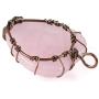Top Plaza Natural Rose Quartz Healing Crystals Necklace Bronze Tree Of Life Wire Wrapped Stone Heart Pendant Necklaces Reiki Quartz Jewelry for Womens Girls Ladies
