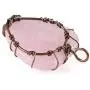Top Plaza Natural Rose Quartz Healing Crystals Necklace Bronze Tree Of Life Wire Wrapped Stone Heart Pendant Necklaces Reiki Quartz Jewelry for Womens Girls Ladies