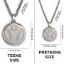 Luke 1:37 Baseball Cross Necklace and Pendant Stainless Steel for Athletes with Bible Quote Prayer | Christian Gift for Boys and Girls Smaller Size