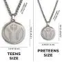 Luke 1:37 Baseball Cross Necklace and Pendant Stainless Steel for Athletes with Bible Quote Prayer | Christian Gift for Boys and Girls Smaller Size
