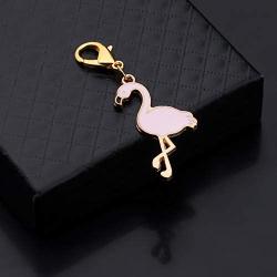 UJIMS Flamingo Lovers Gift Pink Enamel Flamingo Necklace Earring Set for Women Girl Flamingo Jewelry BFF Motivational Gift