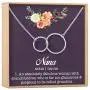 Nana Gift Necklace: Nana Jewelry, Mothers Day Gift for Grandma, Mimi, 2 Interlocking Circles (silver-plated-brass, NA) Nana Gift Necklace: Nana Jewelry, Mothers Day Gift for Grandma, Mimi, 2 Interlocking Circles (silver-plated-brass, NA)