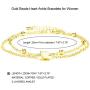 Gold Ankle Bracelets for Women Silver Anklets Heart Anklet Wave String Ankle Bracelets Boho Beach Foot Jewelry