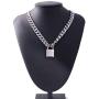 RJLPKE Mens Sliver Padlock Necklace - Stainless Steel Necklace Mens/Punk Handmade Necklace/Mens Best Gift/Best Gift for Friends Selling Point