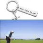 HOLLP Daddy Keyring Golf Gift for Fathers Day Dad Jewelry Golf Charm Father Keyring Best Daddy by Par Keychain