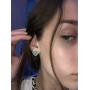 2Pcs Igirl Necklace Earrings for Women, Hip Hop Heart Pendant Necklace and Stainless Steel Stud Earrings Y2K Jewelry