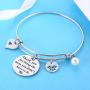 Nimteve Mother in Law Gifts Bracelet Bangle Jewelry for Step Daughter for Women Girls