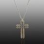Steve Madden Two Tone Cross Design 28 Inch Rolo Chain Necklace for Men