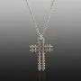 Steve Madden Two Tone Cross Design 28 Inch Rolo Chain Necklace for Men Steve Madden Two Tone Cross Design 28 Inch Rolo Chain Necklace for Men