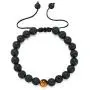 MengPa Mens Lava Rock Bracelet for Women Aromatherapy Anxiety Essential Oil Diffuser Volcanic Stone Bead Bangle