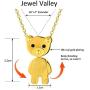 Jewel Valley 18k Gold Plated Teddy Bear Pendant Necklaces for Women with Body-Rotating Design Cute Animal Jewelry Gifts with 16 and a 2 Extension Chain