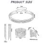 Hicarer Women Rhinestone Stretch Bracelet Bangle Crystal Rhinestone Necklace Ring Dangle Fringe Earrings