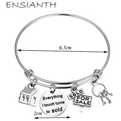 ENSIANTH Realtor Bracelet Everything I Touch Turns to Sold Bracelet Real Estate Agent Gift Buying and Selling Bracelet