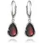 Sterling Silver Gemstone Teardrop Dainty Leverback Dangle Earrings Sterling Silver Gemstone Teardrop Dainty Leverback Dangle Earrings