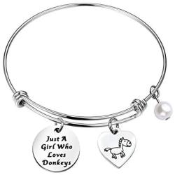 Zuo Bao Donkey Bracelet Donkey Lover Gift Just A Girl Who Loves Donkey Jewelry Gift for Animal Lover