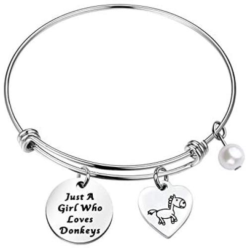 Zuo Bao Donkey Bracelet Donkey Lover Gift Just A Girl Who Loves Donkey Jewelry Gift for Animal Lover