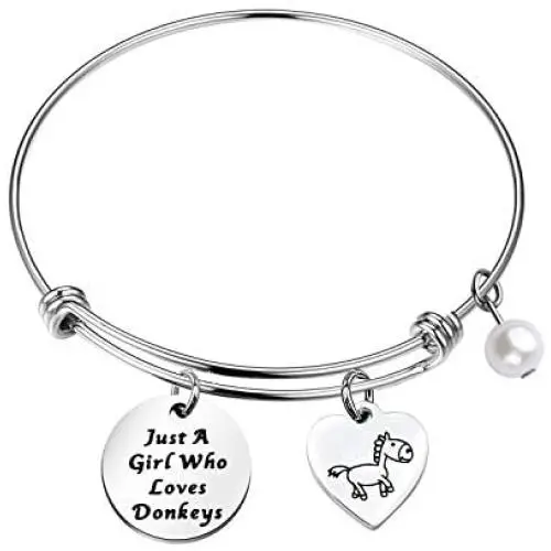 Zuo Bao Donkey Bracelet Donkey Lover Gift Just A Girl Who Loves Donkey Jewelry Gift for Animal Lover