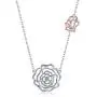 Sterling Silver Rose Necklace - Love Rose Decorated with Cubic Zirconia Two Tone Rose Flower Pendant Necklace for Women, Girls and Girlfriend ,Valentines Day Jewelry Gifts Sterling Silver Rose Necklace - Love Rose Decorated with Cubic Zirconia Two Tone Rose Flower Pendant Necklace for Women, Girls and Girlfriend ,Valentines Day Jewelry Gifts