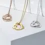 Oak&Luna Love Two Interlocking Hearts Necklace Personalized Engraved Custom Made Jewelry for Her Oak&Luna Love Two Interlocking Hearts Necklace Personalized Engraved Custom Made Jewelry for Her