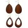 Natural Wood Earrings Geometric Triangle Earrings Wooden Water Drop Earrings for Women Statement Teardrop Jewelry 2 Pairs Of Set Natural Wood Earrings Geometric Triangle Earrings Wooden Water Drop Earrings for Women Statement Teardrop Jewelry 2 Pairs Of Set