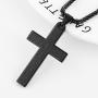 HZMAN Stainless Steel Mens Womens Cross Necklace Lords Prayer Pendant, 4 Colors Available