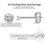 Silver Stud Earrings for Women Men Girls, 4 Pairs Small Round Cubic Zirconia Earrings Set | Tiny Dainty Cartilage Tragus Earrings(2mm/3mm/4mm/5mm) Silver Stud Earrings for Women Men Girls, 4 Pairs Small Round Cubic Zirconia Earrings Set | Tiny Dainty Cartilage Tragus Earrings(2mm/3mm/4mm/5mm)