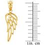 Religious Jewelry by FDJ Fine 10k Yellow Gold Guardian Angel Filigree Wing Charm Pendant