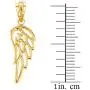 Religious Jewelry by FDJ Fine 10k Yellow Gold Guardian Angel Filigree Wing Charm Pendant
