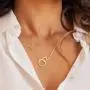 Agvana 14K Solid Yellow Gold Diamond Two Interlocking Infinity Double Circle Dainty Pendant Necklace Birthday Anniversary Fine Jewelry Valentines Day Gifts for Women Girls Lover Wife Mom Grandma, 16+2 Inch Agvana 14K Solid Yellow Gold Diamond Two Interlocking Infinity Double Circle Dainty Pendant Necklace Birthday Anniversary Fine Jewelry Valentines Day Gifts for Women Girls Lover Wife Mom Grandma, 16+2 Inch