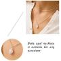 Hermashy Boho Layered Tiny Opal Drop Necklace Silver Party Beaded Chain Lariat Necklaces Choker Jewelry Gift for Women and Girls (Silver)